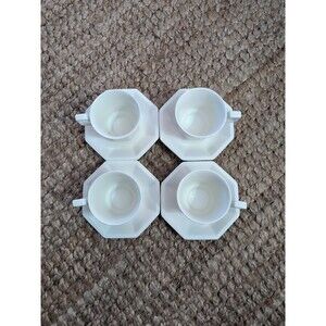 Johnson Brothers Heritage White Cups SET OF 4 Ironstone